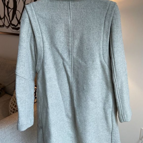 INTERMIX Wool-Blend Plaid Coat - Size Small - Picture 3 of 5